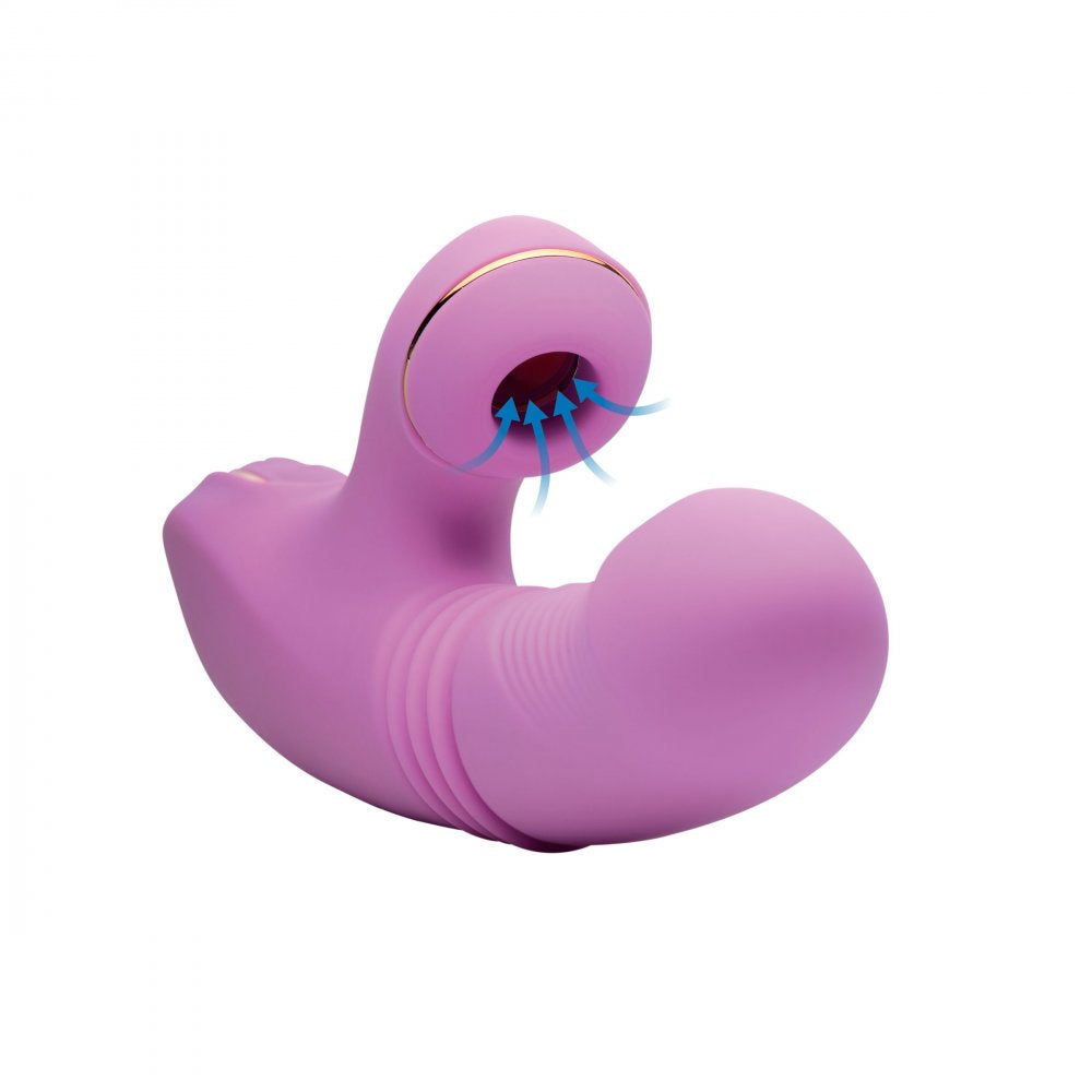 Thrusting Suction Silicone Rabbit Vibrator