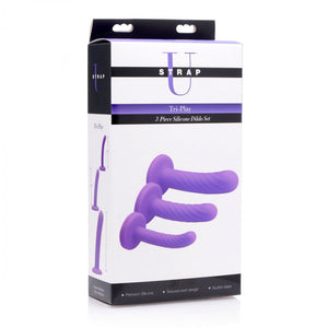 Tri-Play 3 Piece Silicone Dildo Set