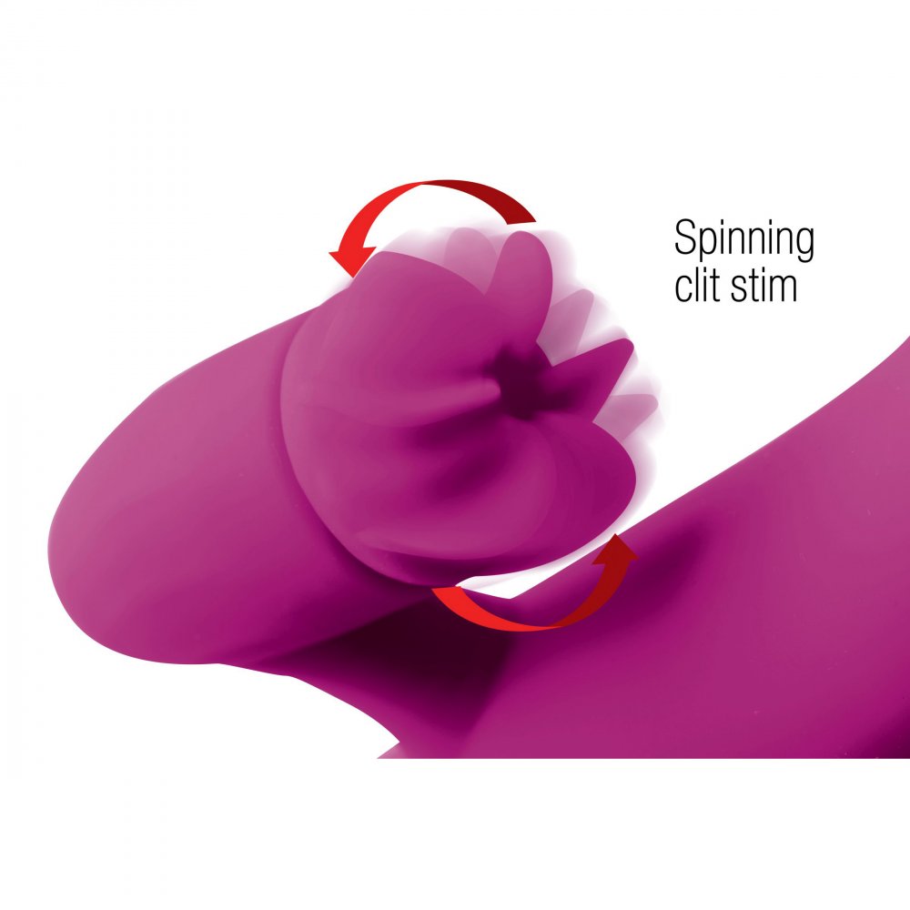 Pleasure Petal Silicone Rabbit Vibrator with Rotating Petals