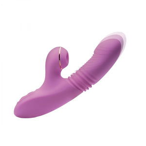 Thrusting Suction Silicone Rabbit Vibrator