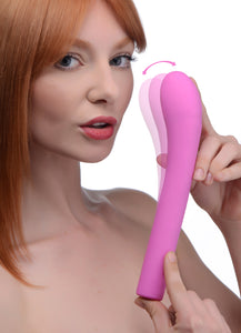 5 Star 9X Come-Hither G-Spot Silicone Vibrator - Pink