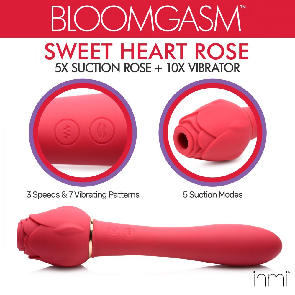 Bloomgasm Sweet Heart Rose Clit Suction Vibrator