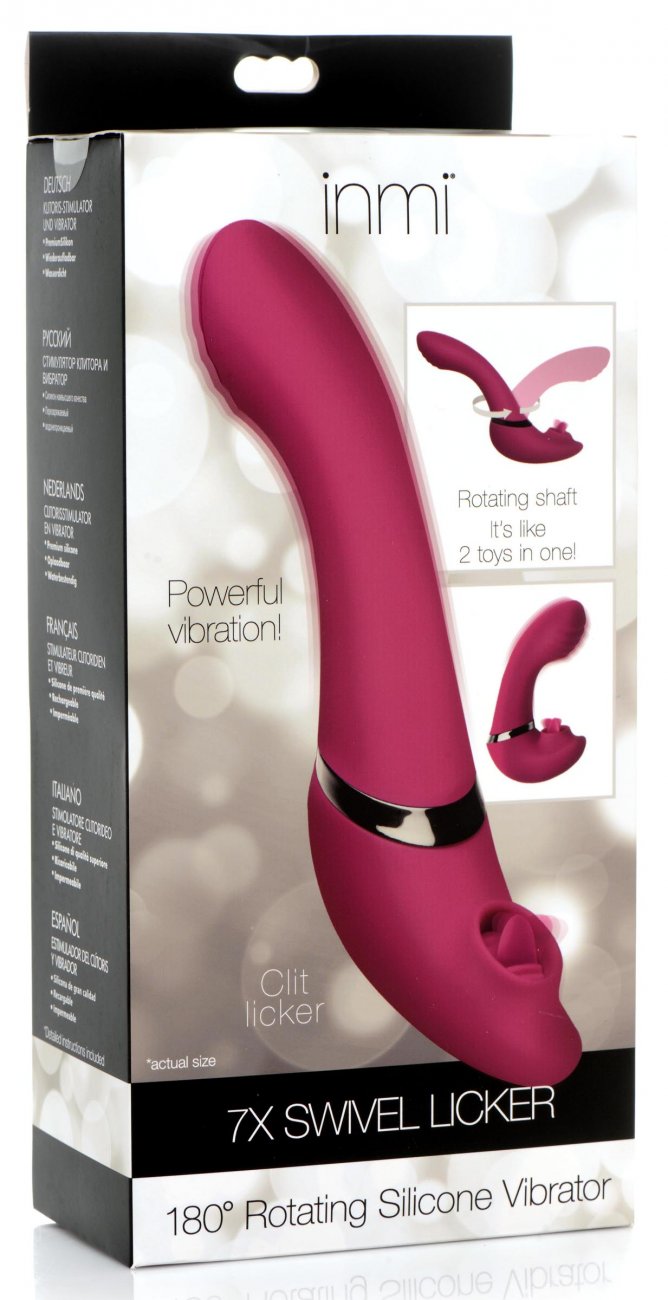 7X 180 Degree Rotating Silicone Swivel Licking Vibrator