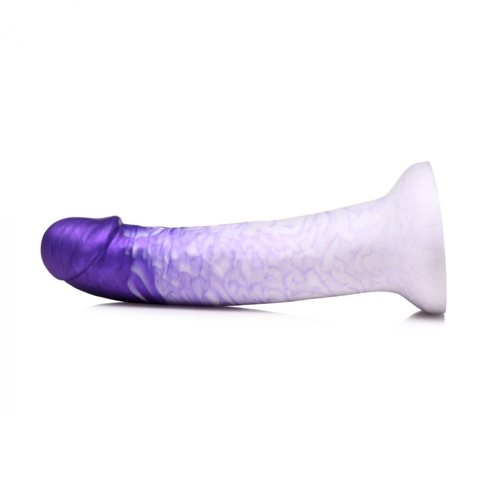 Swirl Realistic Silicone Dildo - Purple